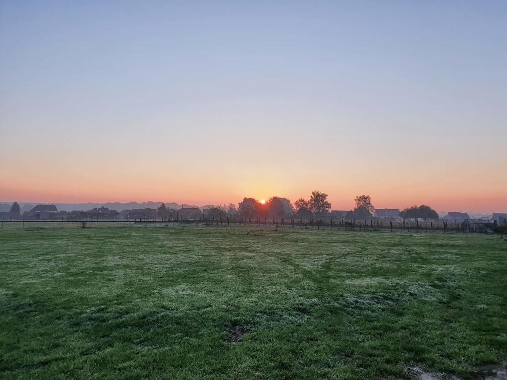 Villa Houten Huisje Tussen Paarden Nieuwerkerken Exterior foto